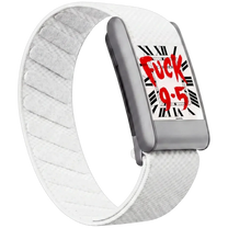 Bracelet WHOOP QUIETUDE Fuck 9-5 blanc, pour WHOOP 5.0 et MG